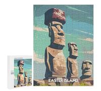 for Adults 500 PCS Jigsaw Puzzle Easter Island Statues Teenagers Puzzles Hands-on Game Home Decoration Challenging Game Gifts 500 PCS