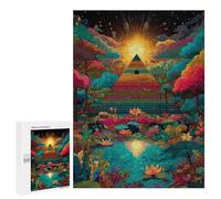 for Adults 500 PCS Jigsaw Puzzle Enchanted Garden with Pyramid Jigsaw Puzzles for Adults Staycation Kill Time Every Piece Is Unique - Great Gift for Gaming 500 PCS