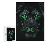 for Adults 500 PCS Jigsaw Puzzle Glowing Green Lion Eyes Puzzle for Adults Family Game Precision Cutting Fun Activities at Home 500 PCS