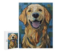 for Adults 500 PCS Jigsaw Puzzle Golden Retriever Mosaic Art Teenagers Puzzles Hands-on Game Home Decoration Challenging Game Gifts 500 PCS