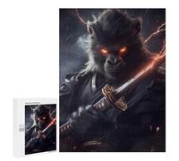 for Adults 500 PCS Jigsaw Puzzle Gorilla Samurai Warrior Animal Puzzle for Adults Family Game Precision Cutting Fun Activities at Home 500 PCS