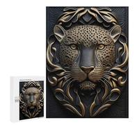 for Adults 500 PCS Jigsaw Puzzle Jaguar Gold Relief Deco Puzzle for Adults Family Game Precision Cutting Fun Activities at Home 500 PCS