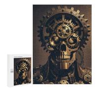 for Adults 500 PCS Jigsaw Puzzle Metallic Steampunk Skull Puzzles for Adults Anti-Stress Toys Difficult Hard Fun Activities at Home 500 PCS