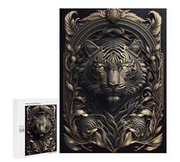 for Adults 500 PCS Jigsaw Puzzle Mighty Tiger Art Deco Puzzle for Adults Family Game Precision Cutting Fun Activities at Home 500 PCS