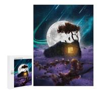 for Adults 500 PCS Jigsaw Puzzle Moonlit Treehouse Adventure Adult Jigsaw Family Game Precision Cutting Unique Birthday And Xmas Gifts 500 PCS