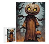 for Adults 500 PCS Jigsaw Puzzle Pumpkin Man Halloween Art Jigsaw for Adults Relaxing Games For Family Fun Challenging Game Gifts 500 PCS