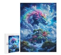 for Adults 500 PCS Jigsaw Puzzle Rainbow Wolf in The Clouds Adult Jigsaw Family Game Precision Cutting Unique Birthday And Xmas Gifts 500 PCS
