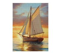 for Adults 500 PCS Jigsaw Puzzle Sailing Into Sunset Jigsaws for Adults Family Game Difficult Hard Challenging Game Gifts 500 PCS