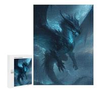 for Adults 500 PCS Jigsaw Puzzle Thunder Dragon Fantasy Artwork Jigsaw Puzzles for Adults Staycation Kill Time Every Piece Is Unique - Great Gift for Gaming 500 PCS