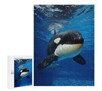 for Adults 500 PCS Jigsaw Puzzle Underwater Orca Portrait Jigsaw for Adults Relaxing Games For Family Fun Challenging Game Gifts 500 PCS