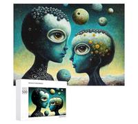 for Adults 500 PCS Puzzle Alien Encounter A Cosmic Romance Adult Puzzles Hands-on Game Improve Memory Unique Gifts for Birthday And Christmas 500 PCS