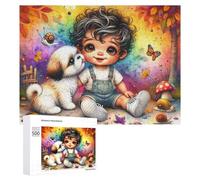 for Adults 500 PCS Puzzle Autumn Adventure with Puppy Adult Puzzles Hands-on Game Improve Memory Unique Gifts for Birthday And Christmas 500 PCS