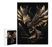 for Adults 500 PCS Puzzle Black Gold Phoenix Jigsaw Puzzles for Adults But Fun And Humorous for Birthday, Chrismas for Is Ideal As A Gift 500 PCS