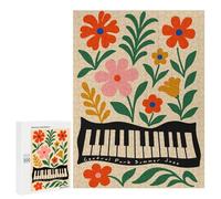 for Adults 500 PCS Puzzle Central Park Summer Jazz Floral Piano Jigsaw Puzzles for Adults But Fun And Humorous for Birthday, Chrismas for Is Ideal As A Gift 500 PCS