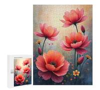 for Adults 500 PCS Puzzle Colorful Array of Blooming Pink Flowers Jigsaw Puzzles for Adults But Fun And Humorous for Birthday, Chrismas for Is Ideal As A Gift 500 PCS