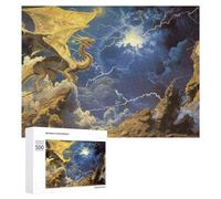 for Adults 500 PCS Puzzle Dragon Vs. Knight Fantasy Artwork Adult Puzzles Hands-on Game Improve Memory Unique Gifts for Birthday And Christmas 500 PCS