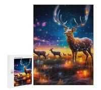 for Adults 500 PCS Puzzle Enchanted Deer Herd Adult Puzzles Hands-on Game Improve Memory Unique Gifts for Birthday And Christmas 500 PCS