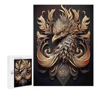 for Adults 500 PCS Puzzle Flame Golden Phoenix Jigsaw Relax Games Perfect Decoration Unique Gifts for Birthday And Christmas 500 PCS