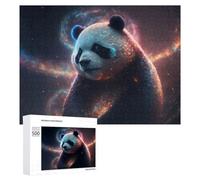 for Adults 500 PCS Puzzle Galactic Panda Cosmic Majesty Adult Puzzles Hands-on Game Improve Memory Unique Gifts for Birthday And Christmas 500 PCS