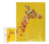 for Adults 500 PCS Puzzle Giraffe Orange Juice Yellow Jigsaw Puzzles for Adults But Fun And Humorous for Birthday, Chrismas for Is Ideal As A Gift 500 PCS