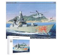 for Adults 500 PCS Puzzle HMS Dragon D35 Destroyer Jigsaw Relax Games Perfect Decoration Unique Gifts for Birthday And Christmas 500 PCS