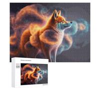 for Adults 500 PCS Puzzle Magical Fox in Cosmic Clouds Adult Puzzles Hands-on Game Improve Memory Unique Gifts for Birthday And Christmas 500 PCS