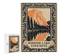 for Adults 500 PCS Puzzle Mirror Lake Yosemite Illustration Jigsaw Puzzles for Adults But Fun And Humorous for Birthday, Chrismas for Is Ideal As A Gift 500 PCS