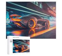for Adults 500 PCS Puzzle Neon Future Racing Car -4 Adult Puzzles Hands-on Game Improve Memory Unique Gifts for Birthday And Christmas 500 PCS