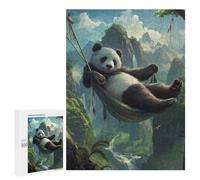 for Adults 500 PCS Puzzle Panda Hammock Mountains Jigsaw Puzzles for Adults But Fun And Humorous for Birthday, Chrismas for Is Ideal As A Gift 500 PCS