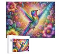 for Adults 500 PCS Puzzle Rainbow Hummingbird Garden Adult Puzzles Hands-on Game Improve Memory Unique Gifts for Birthday And Christmas 500 PCS
