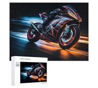 for Adults 500 PCS Puzzle Speeding Motorcycle Neon Lights Adult Puzzles Hands-on Game Improve Memory Unique Gifts for Birthday And Christmas 500 PCS