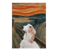 for Adults 500 PCS Puzzle The Scream Borzoi Teenagers Puzzles Hands-on Game Pattern Assembly Unique Gifts for Birthday And Christmas 500 PCS