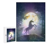 for Adults 500 PCS Puzzle Unicorn Under The Moonlit Sky Adult Puzzles Hands-on Game Improve Memory Unique Gifts for Birthday And Christmas 500 PCS