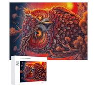 for Adults 500 PCS Puzzle Whimsical Feathered Creature in Fiery Sky Adult Puzzles Hands-on Game Improve Memory Unique Gifts for Birthday And Christmas 500 PCS