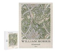 for Adults 500 PCS Puzzle William Morris Windrush Floral Green Jigsaw Puzzles for Adults But Fun And Humorous for Birthday, Chrismas for Is Ideal As A Gift 500 PCS