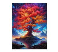 for Adults 52x38cm/1000pcs Jigsaw Puzzle Colorful Big Tree at Lake Jigsaw for Adults Toy Wall Decor Perfect Decoration Unique Birthday And Xmas Gifts 52x38cm/1000pcs