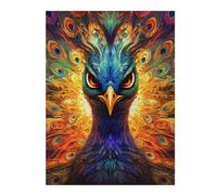 for Adults 52x38cm/1000pcs Jigsaw Puzzle Colorful Peacock Artwork-7 Jigsaws for Adults Anti-Stress Toys Stress Reliever Challenging Game Gifts 52x38cm/1000pcs