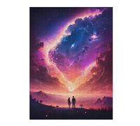 for Adults 52x38cm/1000pcs Jigsaw Puzzle Cosmos Sunset Couple Space Adult Jigsaw Brain Teaser Game Enhance Memory Unique Birthday And Xmas Gifts 52x38cm/1000pcs