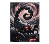 for Adults 52x38cm/1000pcs Jigsaw Puzzle Dark Scorpio Rising Jigsaw for Adults Brain Teaser Game Presents for Women Fun at Home Activities, 52x38cm/1000pcs