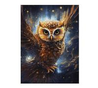 for Adults 52x38cm/1000pcs Jigsaw Puzzle Enchanted Night Owl Flight Jigsaw for Adults Brain Teaser Game Presents for Women Fun at Home Activities, 52x38cm/1000pcs
