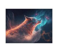 for Adults 52x38cm/1000pcs Jigsaw Puzzle Galactic Wolf in Nebula Clouds -1 Jigsaws for Adults Anti-Stress Toys Stress Reliever Challenging Game Gifts 52x38cm/1000pcs