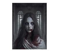 for Adults 52x38cm/1000pcs Jigsaw Puzzle Haunting Gothic Portrait Jigsaw for Adults Brain Teaser Game Presents for Women Fun at Home Activities, 52x38cm/1000pcs