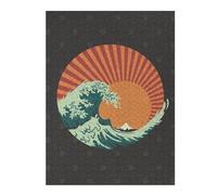 for Adults 52x38cm/1000pcs Jigsaw Puzzle Kanagawa Wave Japanese Jigsaw for Adults Toy Wall Decor Perfect Decoration Unique Birthday And Xmas Gifts 52x38cm/1000pcs