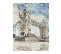 for Adults 52x38cm/1000pcs Jigsaw Puzzle London Tower Bridge Jigsaw for Adults Toy Wall Decor Perfect Decoration Unique Birthday And Xmas Gifts 52x38cm/1000pcs