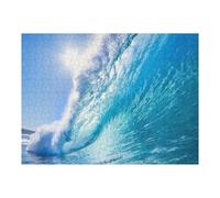 for Adults 52x38cm/1000pcs Jigsaw Puzzle Ocean Wave Breaking Under Sunlight Jigsaws for Adults Anti-Stress Toys Stress Reliever Challenging Game Gifts 52x38cm/1000pcs