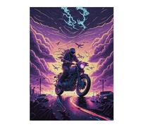 for Adults 52x38cm/1000pcs Jigsaw Puzzle Thundering Motorcycle Ride Teenagers Puzzles Brain Teaser Game Analysis And Logic Challenging Game Gifts 52x38cm/1000pcs