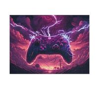 for Adults 52x38cm/1000pcs Jigsaw Puzzle Thunderstorm Gaming Controller Artwork Teenagers Puzzles Brain Teaser Game Analysis And Logic Challenging Game Gifts 52x38cm/1000pcs