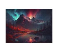 for Adults 52x38cm/1000pcs Jigsaw Puzzle Volcanic Aurora Reflections Jigsaws for Adults Anti-Stress Toys Stress Reliever Challenging Game Gifts 52x38cm/1000pcs