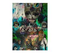 for Adults 52x38cm/1000pcs Jigsaw Puzzle Whimsical Fusion Artistic Collage Jigsaw for Adults Brain Teaser Game Presents for Women Fun at Home Activities, 52x38cm/1000pcs