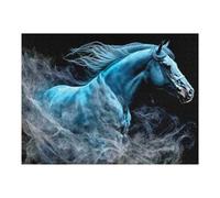 for Adults 52x38cm/1000pcs Puzzle Blue Horse in Motion -1 Adult Puzzles Hands-on Game Improve Memory Unique Gifts for Birthday And Christmas 52x38cm/1000pcs